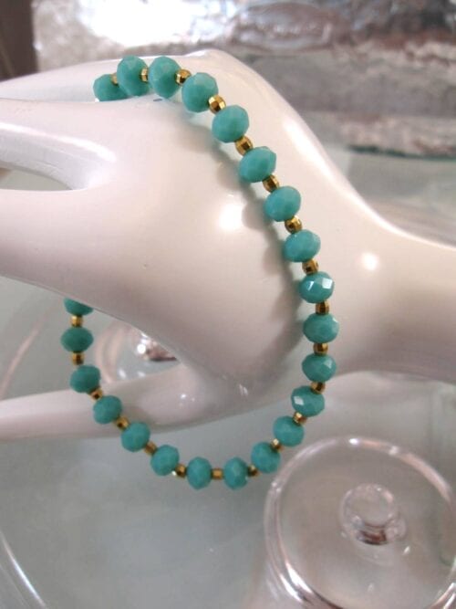 Kristaller o Mässing armband - Flex