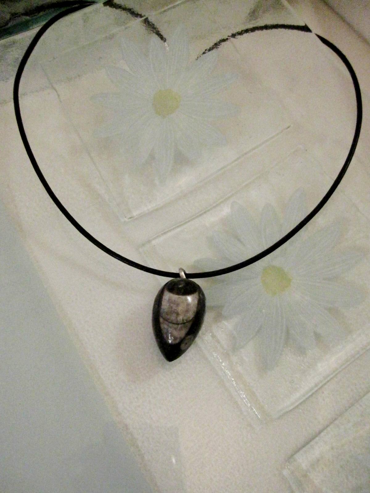 Orthoceras Fossil Leather Necklace 