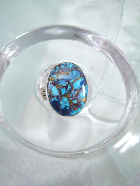 RingTurkosKopparOval