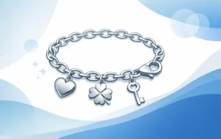Berlockarmband med karbinlås i silver