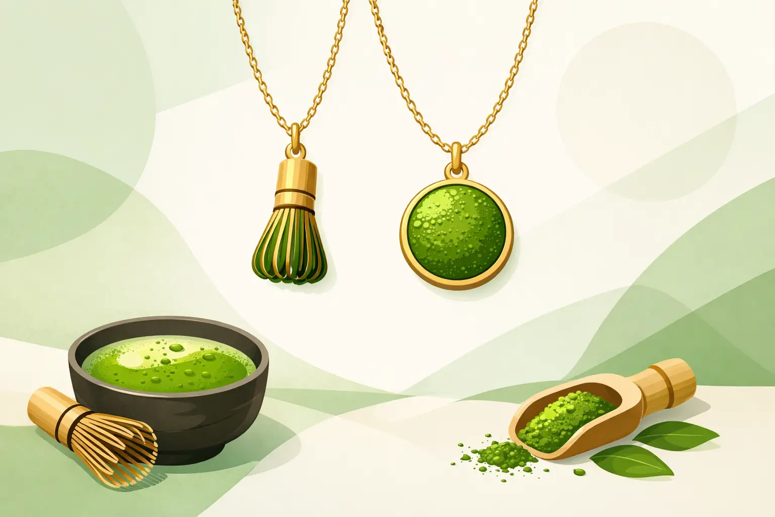 Matcha berlocker på halsband med stil