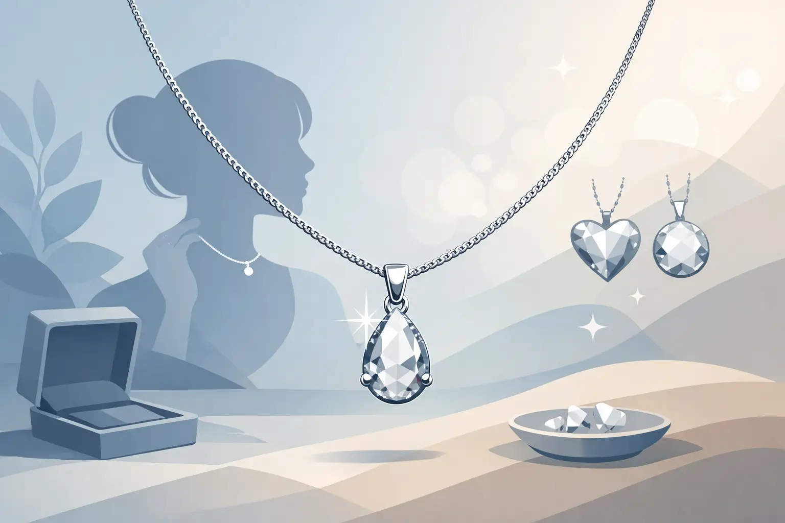 Silverhalsband med kristall - så väljer du rätt