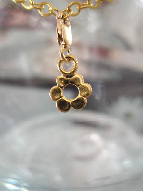 Guldberlock med karbinlås - Blomma/14K GF