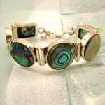 Abalone; Paua snäcka armband - Rund/Kant