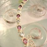 Ametist & Topas armband - Fasett/Kant/Oval