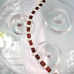 Granat armband - Fasett/Kant/Tennis