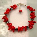 Korall & Hematit armband - Ranka