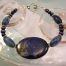 Lapis Lazuli, Kyanit o Sötvattenspärlor armband - Oval/Blå