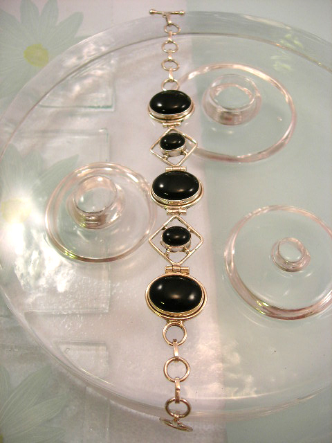 Onyx armband - Cab/Svart/Oval/Kant