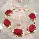 Rubin armband - Fasett/Oval/XL