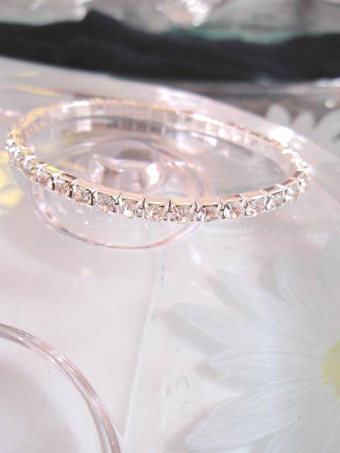 Strass armband - 1-radigt/Flex