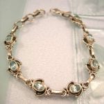 Topas armband - Ljusblå/Fasett/Oval