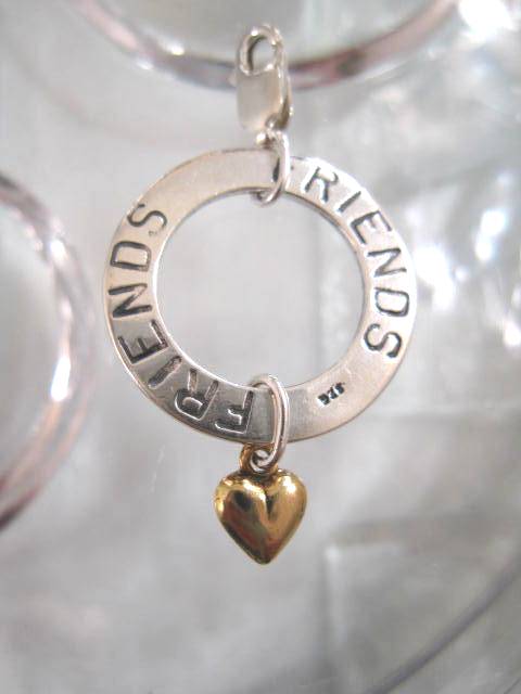 Berlock med karbinlås - Budskap/Friends/Hjärta/SilverGuld