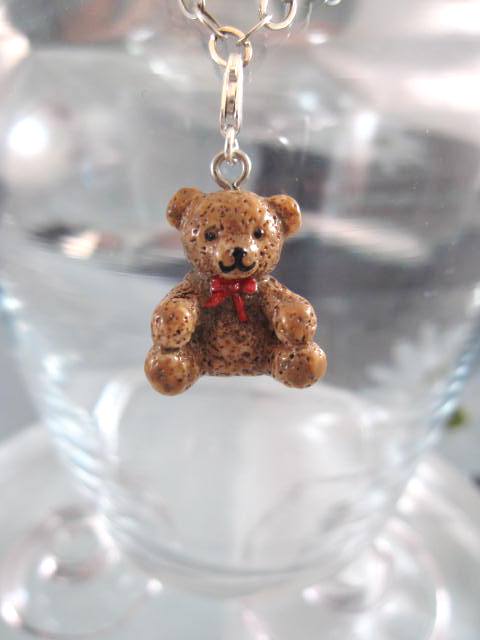 Berlock med karbinlås - Djur/Nallebjörn/3D