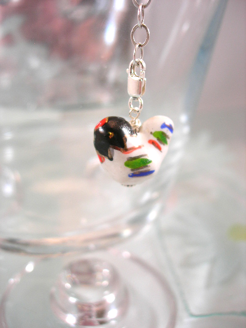 Berlock med karbinlås - Porslinsdjur/Tuppens år