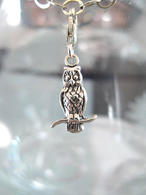 Berlock med karbinlås - Djur/Uggla/3D