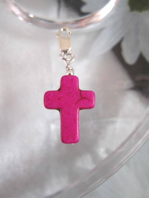 Berlock med karbinlås - Symbol/Kors/Howlit/Rosa