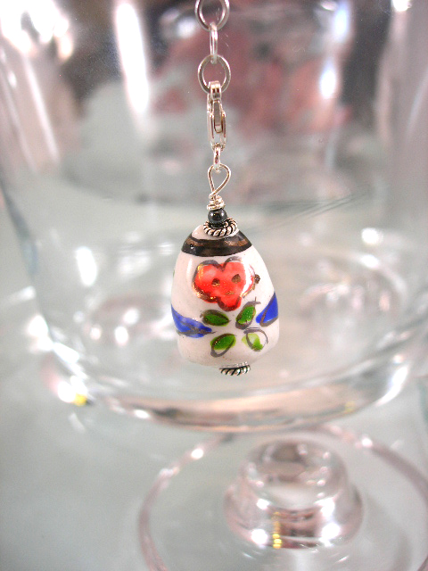 Berlock med karbinlås - Porslinsdjur/Apans år