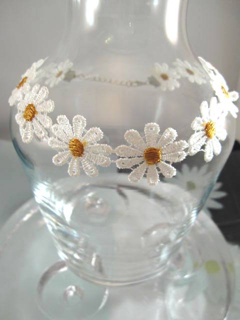 Choker halsband med blommor Gul/Vit/Daisy/Prästkrage