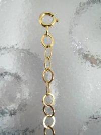 Guldkedja 4 mm förlängningskedja med springlås - 5 cm/14K GF