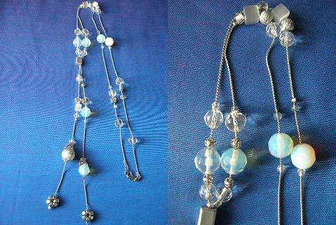 Långt halsband med Opaliter Kristall - Långa