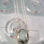 Akvamarin Kvarts halsband - Fasett/Oval