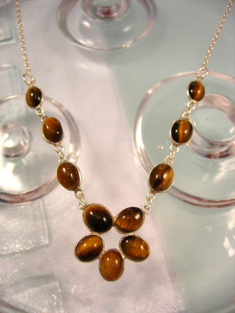 Tigeröga halsband - Cab/Blomma