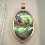 Abalone; Paua snäcka hänge - Oval/Vändbart/XL