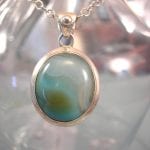 Botswanaagat hänge - Cab/Oval/Turkos