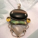 Botswanaagat, Citrin o Biwapärla - Cab/Fasett