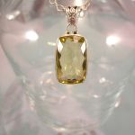 Citrin hänge - Fasett/Kant