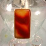 Karneol hänge - Cab/Kant/Unisex