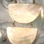 Pärlemor hänge - Kant/Rund/Vit