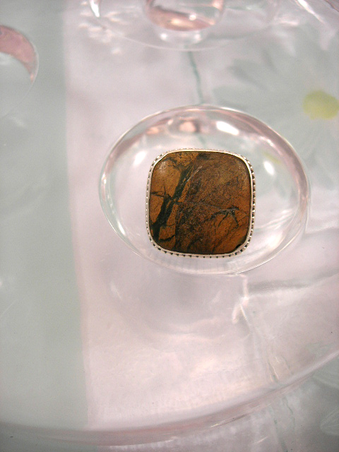 Jaspis ring - Unisex/Cab/Kant 1