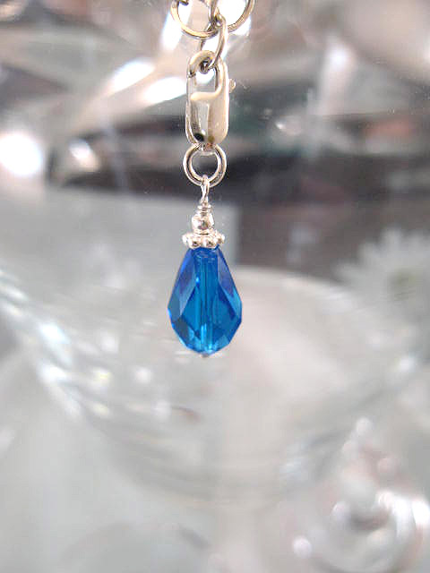 Månadskristall med karbinlås - Berlock/December/Swarovskidroppe/Zircon