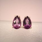 Ametist örhängen - Fasett/Droppe/Stud