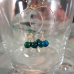 Krysokolla örhängen - Creoler/Pärlor/Klase