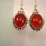 Karneol örhängen - Cab/Oval 1