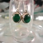 Malakit örhängen - Cab/Oval