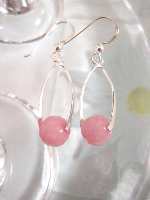 Morganitörhängen - Rosa/Fasett