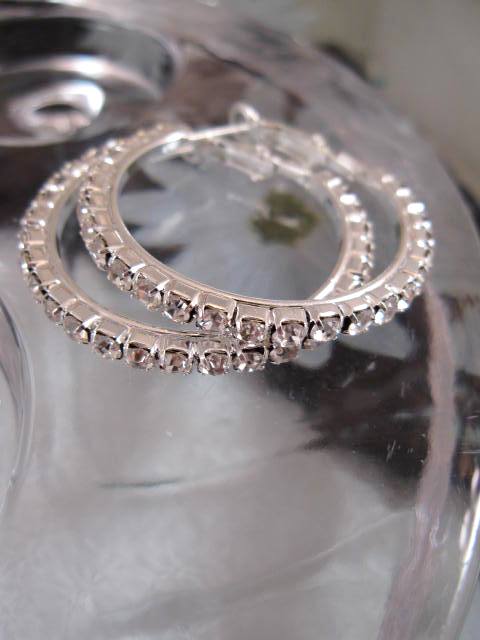 Strass örhängen - Creoler