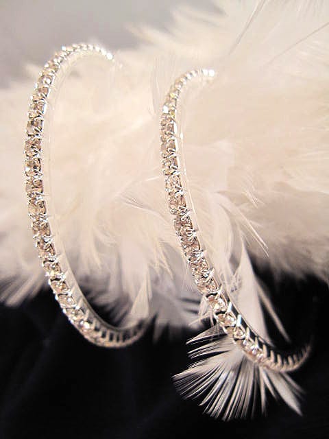 Strass örhängen - Creoler/Långa/XL