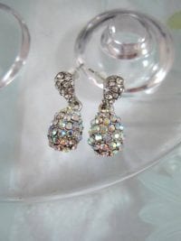 Örhängen med Strass - Vit/Droppe/Studs
