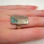 Silver ring 3 Turkoser - Kant