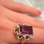 Ametist ring - Fasett/Kant