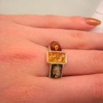 Baltisk Bärnsten ring - Kant/Multifärg 1