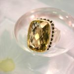 Citrin ring - Fasett/Kant