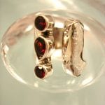 Granat & Biwapärla ring
