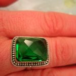 Grön Kvarts ring - Fasett/Kant