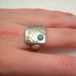 Silver ring Turkos - Kant